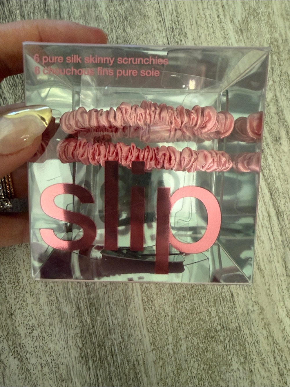 Slip Pure Silk Skinny Scrunchies - Dusty Rose (2 Pack)